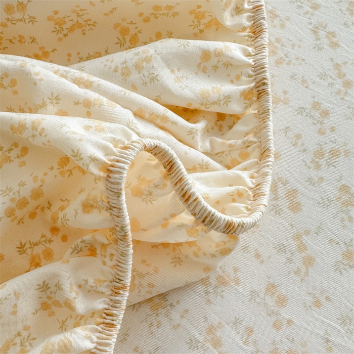 91家纺网 家纺一手货源 找家纺 多品家纺 2025新款超柔水洗云朵棉单品床笠 花语