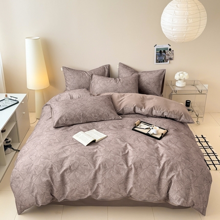 91家纺网 家纺一手货源 找家纺 （总）女子家纺 2025新款中式斜纹全棉磨毛40支印花四件套