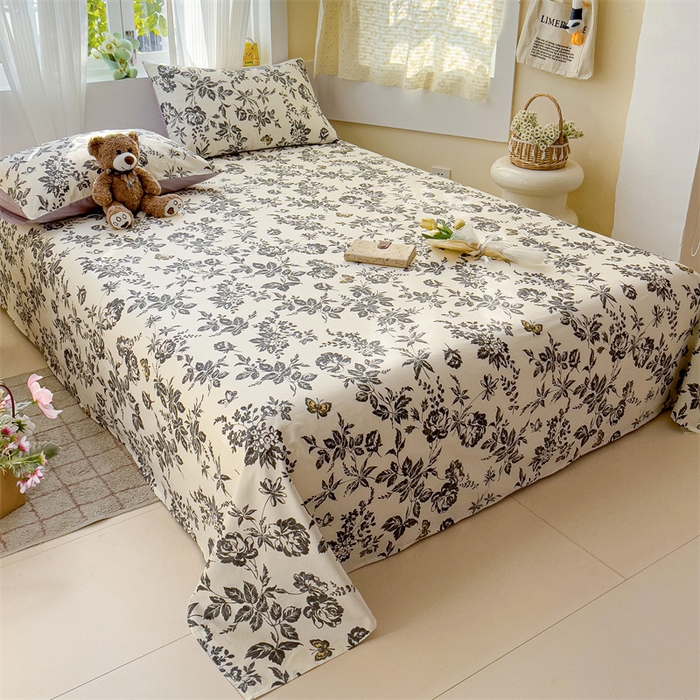 91家纺网 家纺一手货源 找家纺 名兮家居 2025新款13372全棉印花四件套单品系列-单床单 赫本