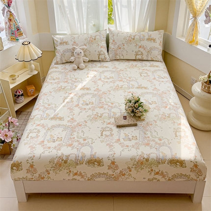 91家纺网 家纺一手货源 找家纺 （总）名兮家居 2025新款13372全棉印花四件套单品系列-单床笠