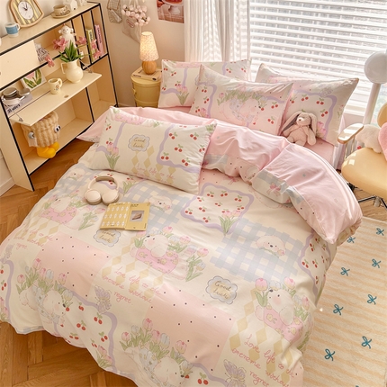 91家纺网 家纺一手货源 找家纺 （总）名兮家居 2025新款12868全棉纯棉四件套