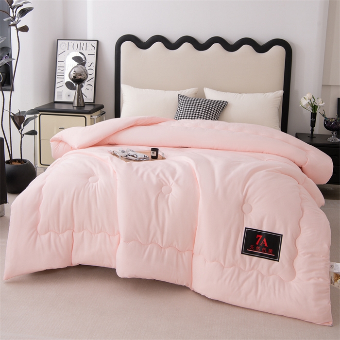 91家纺网 家纺一手货源 找家纺 瑶瑶家居床垫 2025新款7A抗菌被大豆被子被芯（黑标7A） 黑标7A-粉