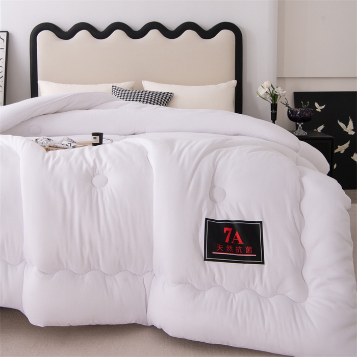 91家纺网 家纺一手货源 找家纺 瑶瑶家居床垫 2025新款7A抗菌被大豆被子被芯（黑标7A） 黑标7A-白