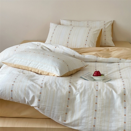 91家纺网 家纺一手货源 找家纺 （总）卡巴伦家纺 2025新款全棉A类刺绣提花四件套