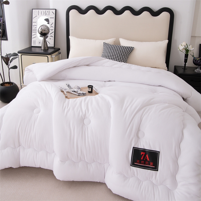 91家纺网 家纺一手货源 找家纺 瑶瑶家居床垫 2025新款7A抗菌被大豆被子被芯（黑标7A） 黑标7A-白