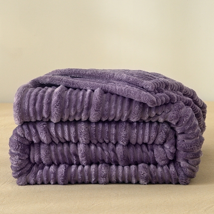 91家纺网 家纺一手货源 找家纺 （买家秀不断货）A类母婴级兔兔绒毛毯北极绒毛毯双层毯子牛奶绒毛毯兔兔绒毯子午睡毯珊瑚绒毛毯羊羔绒毛毯 子母条-浪漫紫