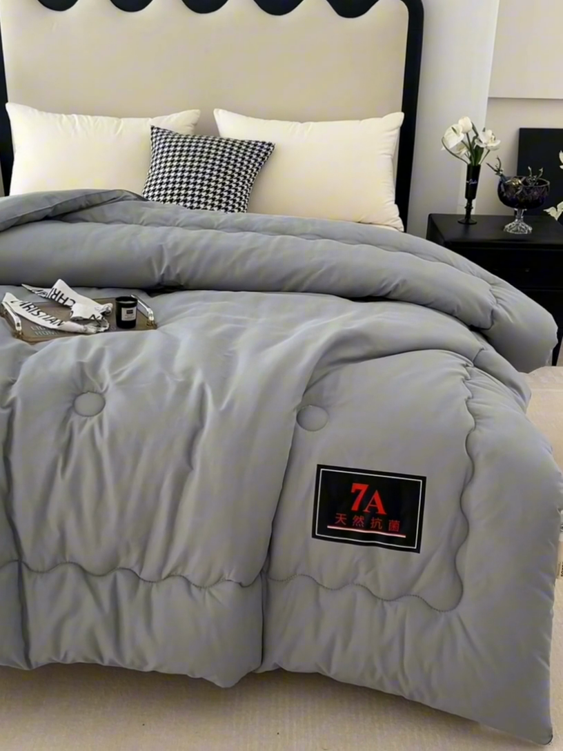 91家纺网 家纺一手货源 找家纺 瑶瑶家居床垫 2025新款7A抗菌被大豆被子被芯（黑标7A） 黑标7A-灰