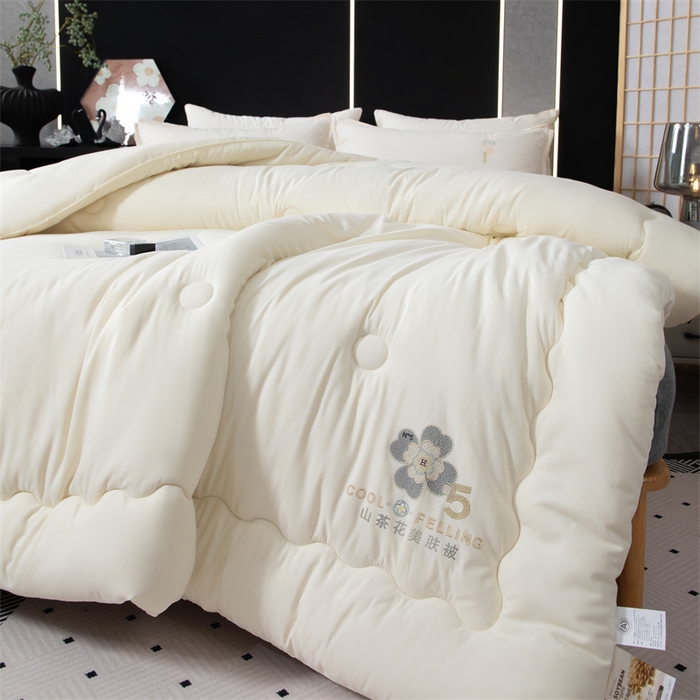 91家纺网 家纺一手货源 找家纺 瑶瑶家居床垫 2025新款山茶花大豆被子被芯 山茶花-米