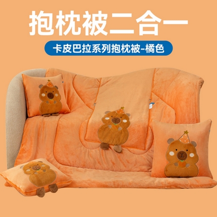 91家纺网 家纺一手货源 找家纺 （总）雷娜家居 2025新款卡皮巴拉系列抱枕被