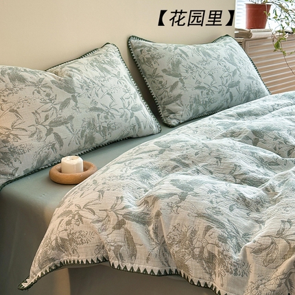 91家纺网 家纺一手货源 找家纺 （总）卡巴伦家纺 2025新款贝壳绣全棉A类三层纱提花四件套【全网控价(折后券后)不低于标准248/加大268元】
