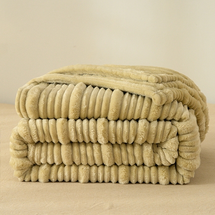 91家纺网 家纺一手货源 找家纺 （买家秀不断货）A类母婴级兔兔绒毛毯北极绒毛毯双层毯子牛奶绒毛毯兔兔绒毯子午睡毯珊瑚绒毛毯羊羔绒毛毯 子母条-抹茶绿