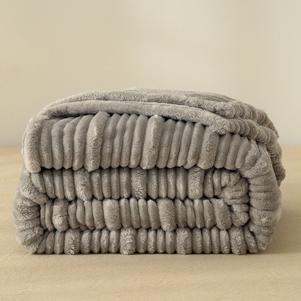 91家纺网 家纺一手货源 找家纺 （买家秀不断货）A类母婴级兔兔绒毛毯北极绒毛毯双层毯子牛奶绒毛毯兔兔绒毯子午睡毯珊瑚绒毛毯羊羔绒毛毯 子母条-高级灰