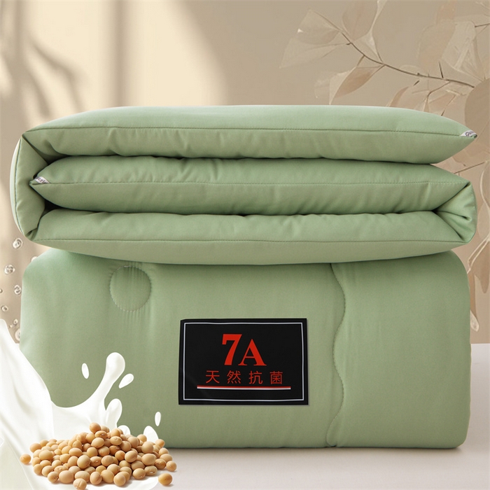 91家纺网 家纺一手货源 找家纺 瑶瑶家居床垫 2025新款7A抗菌被大豆被子被芯（黑标7A） 黑标7A-绿