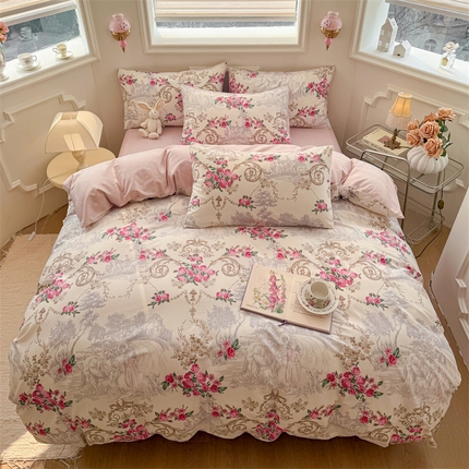名兮家居 2025新款13372全棉四件套-大花卉系列 瑞贝莎