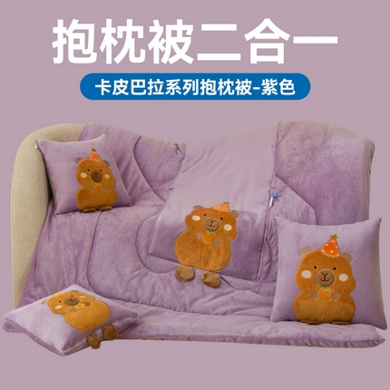 91家纺网 家纺一手货源 找家纺 （总）雷娜家居 2025新款卡皮巴拉系列抱枕被