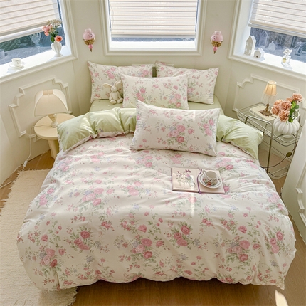 名兮家居 2025新款13372全棉四件套-大花卉系列 牡丹亭