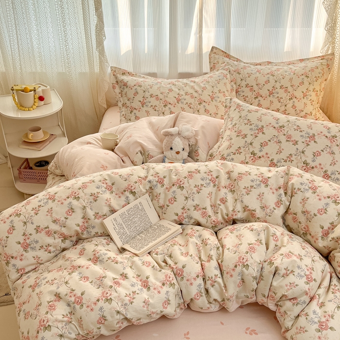 91家纺网 家纺一手货源 找家纺 涵宸家纺 2025新款全棉印花四件套 B露丝