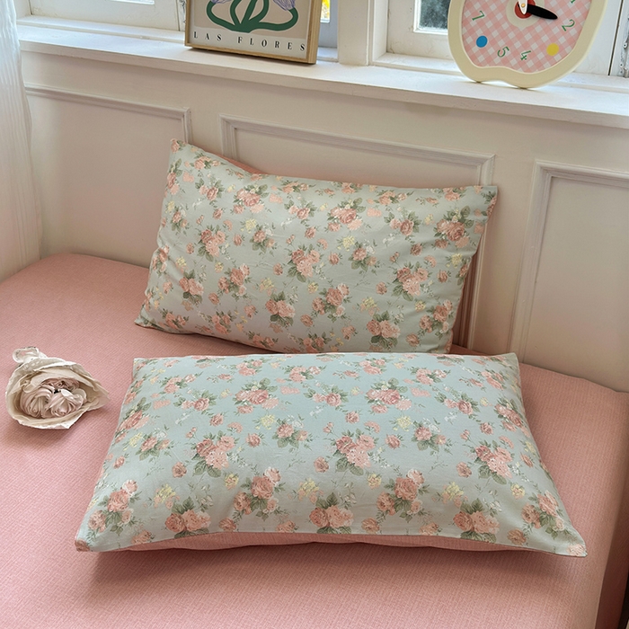 91家纺网 家纺一手货源 找家纺 沐棉家居 2025新款全棉印花四件套 春色满园