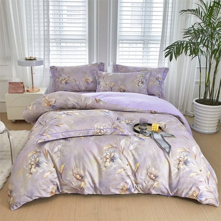 91家纺网 家纺一手货源 找家纺 （总）曼秀琳 2025新款铂金棉数码印花四件套(全棉133*76)