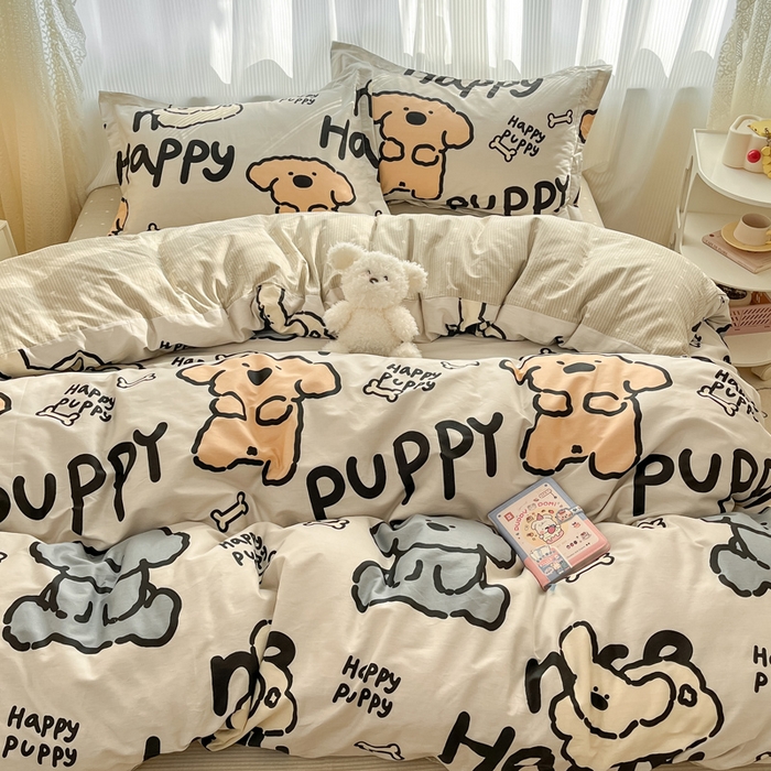 91家纺网 家纺一手货源 找家纺 涵宸家纺 2025新款全棉印花四件套 A玛基拉