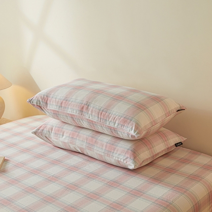 涵宸家纺 2025新款全棉印花良品系列枕套 枕套-莫妮粉