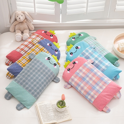 （总）织布人 2025新款吸汗透气全棉水洗棉卡通婴幼儿童学生全荞麦枕头