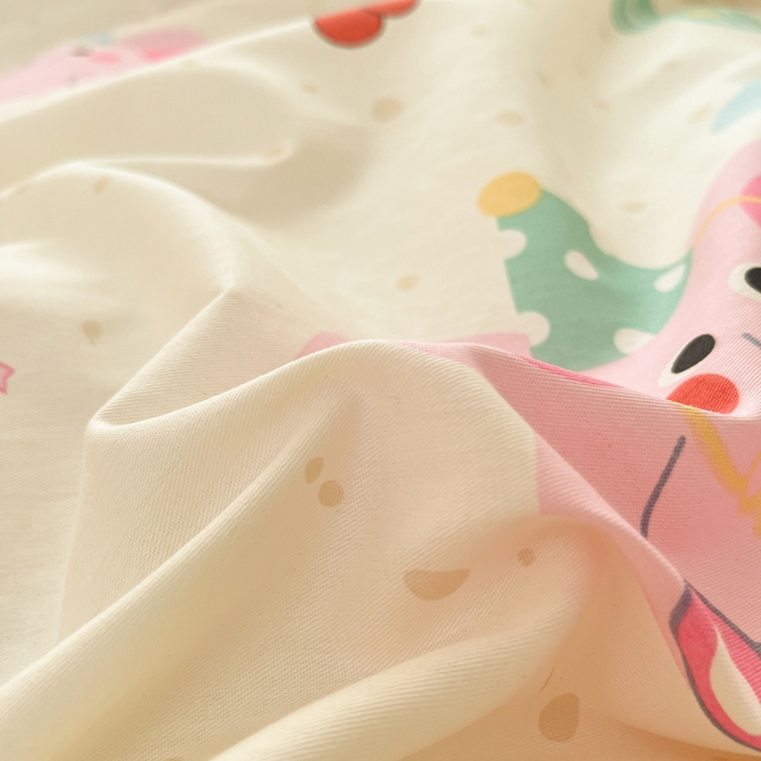 91家纺网 家纺一手货源 找家纺 涵宸家纺 2025新款全棉印花四件套 A悠闲小象