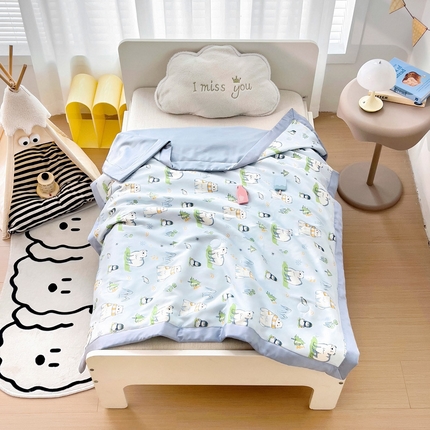 御棉坊 2025新款A类50天丝活性印花大豆儿童夏被 冰雪乐园