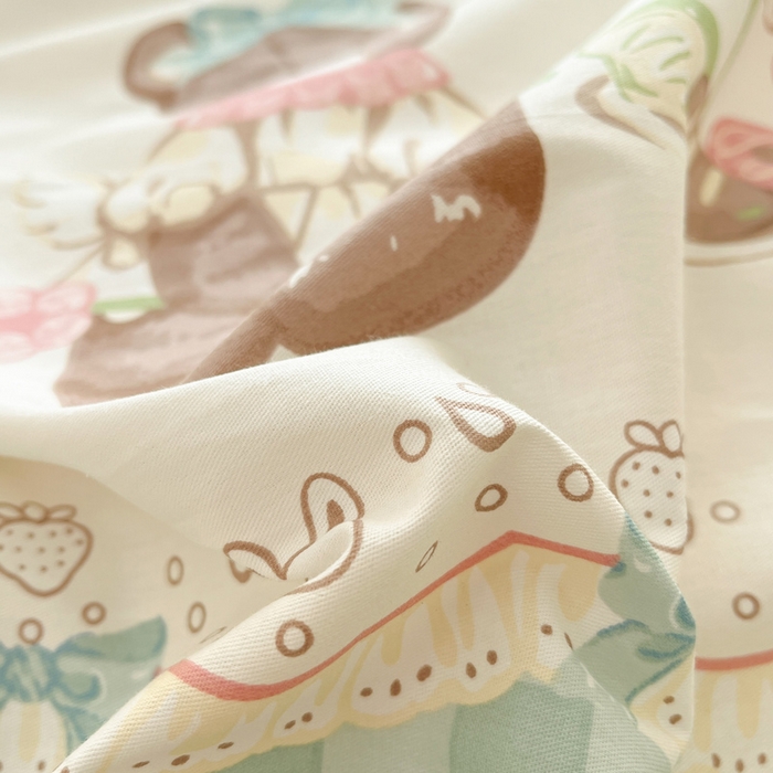 91家纺网 家纺一手货源 找家纺 涵宸家纺 2025新款全棉印花四件套 A秘境樱桃