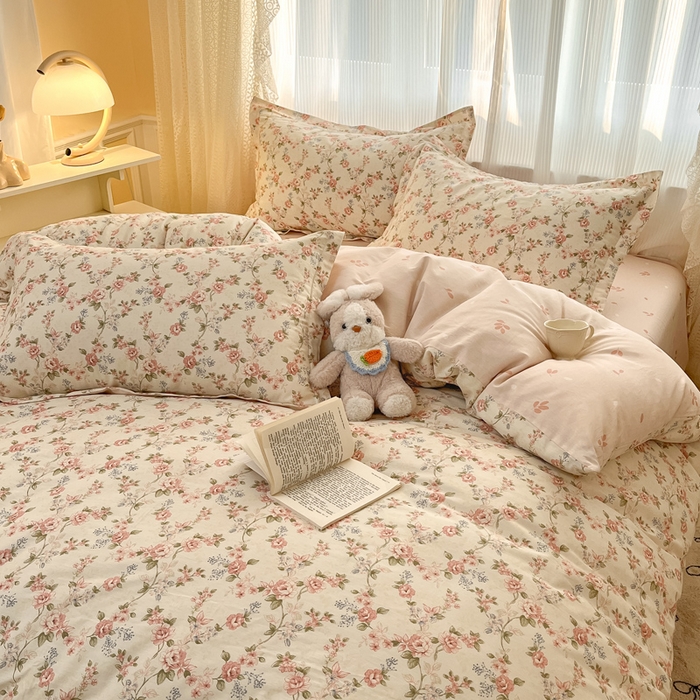 91家纺网 家纺一手货源 找家纺 涵宸家纺 2025新款全棉印花四件套 B露丝