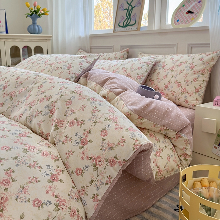 91家纺网 家纺一手货源 找家纺 （总）沐棉家居 2025新款全棉印花四件套