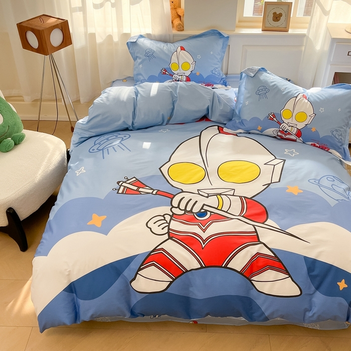 91家纺网 家纺一手货源 找家纺 蘭菲家纺 2025新款奥特曼全棉四件套 独行者