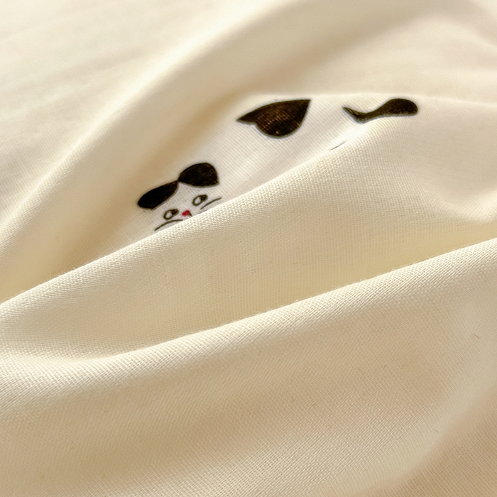 91家纺网 家纺一手货源 找家纺 沐棉家居 2025新款全棉双层纱四件套 喵喵酱