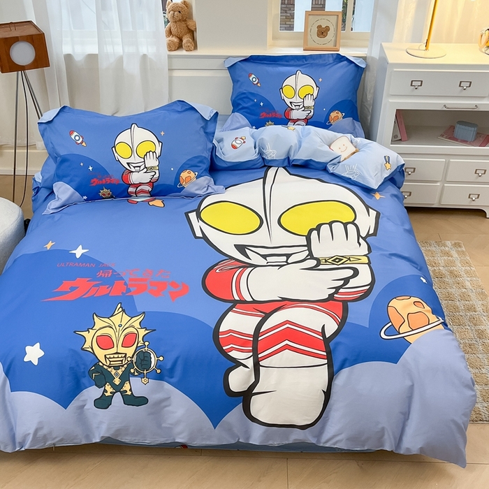 91家纺网 家纺一手货源 找家纺 蘭菲家纺 2025新款奥特曼全棉四件套 无敌