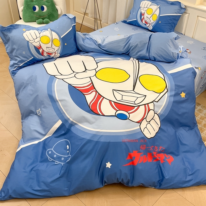 91家纺网 家纺一手货源 找家纺 蘭菲家纺 2025新款奥特曼全棉四件套 冠军