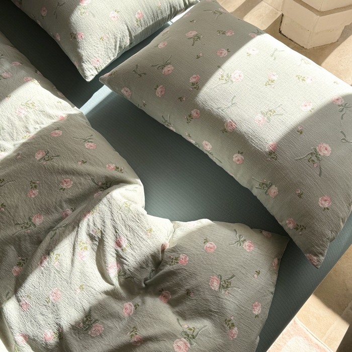 91家纺网 家纺一手货源 找家纺 韩巢家纺 2025新款云感双层纱床上用品四件套超柔裸睡级床单被套三件套-(提供卖家秀) 半生倾慕