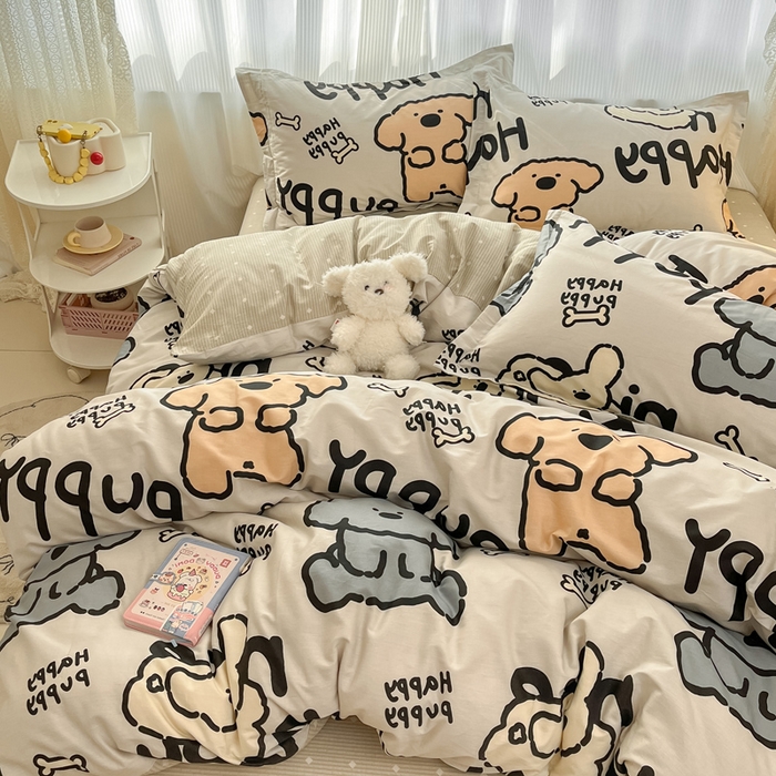 91家纺网 家纺一手货源 找家纺 涵宸家纺 2025新款全棉印花四件套 A玛基拉