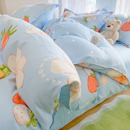 91家纺网 家纺一手货源 找家纺 （总）简冠家纺 2025新款印花植物羊绒磨毛四件套