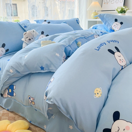 91家纺网 家纺一手货源 找家纺 （总）简冠家纺 2025新款印花植物羊绒磨毛四件套