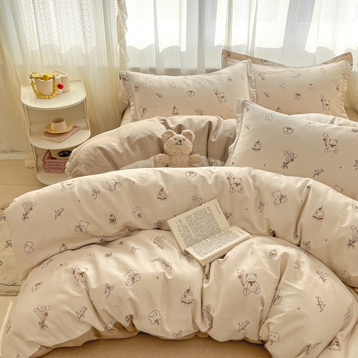 91家纺网 家纺一手货源 找家纺 涵宸家纺 2025新款全棉印花四件套 A气球派对