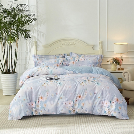 91家纺网 家纺一手货源 找家纺 （总）曼秀琳 2025新款铂金棉数码印花四件套(全棉133*76)