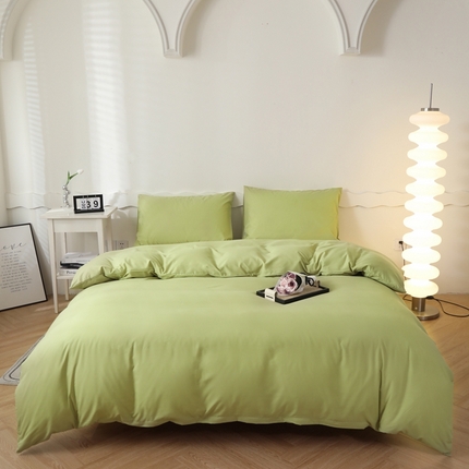 宇淳国际 2025新款水洗棉单被套 草绿