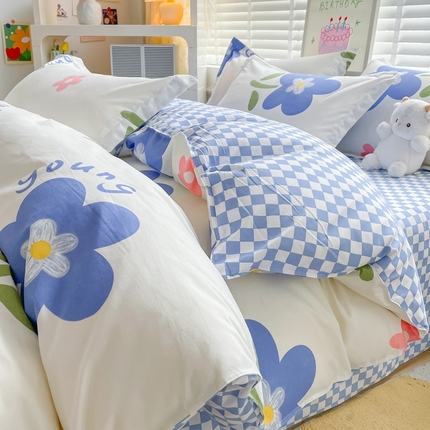 91家纺网 家纺一手货源 找家纺 （总）简冠家纺 2025新款印花植物羊绒磨毛四件套