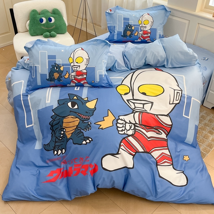 91家纺网 家纺一手货源 找家纺 蘭菲家纺 2025新款奥特曼全棉四件套 勇士