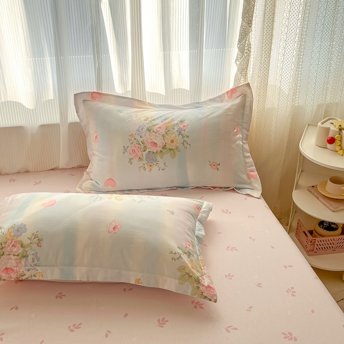 91家纺网 家纺一手货源 找家纺 涵宸家纺 2025新款全棉印花四件套 B海蓝花园