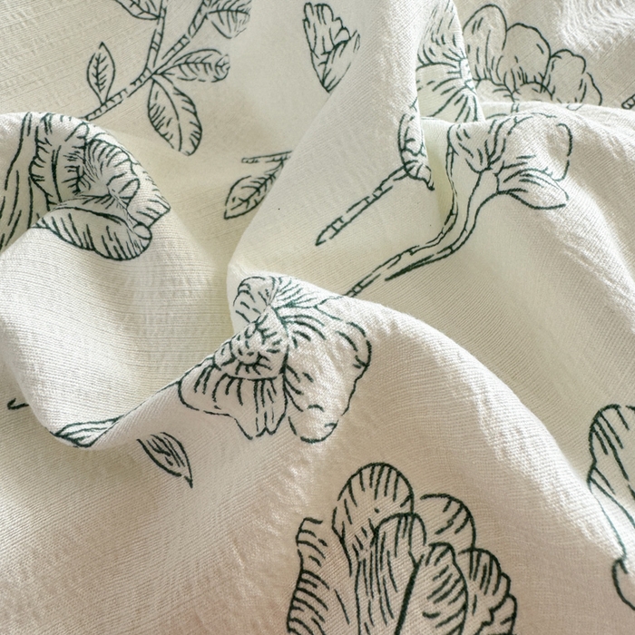 91家纺网 家纺一手货源 找家纺 韩巢家纺 2025新款云感双层纱床上用品四件套超柔裸睡级床单被套三件套-(提供卖家秀) 海像森林