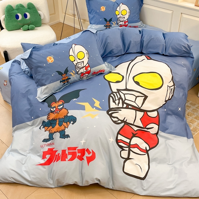 91家纺网 家纺一手货源 找家纺 蘭菲家纺 2025新款奥特曼全棉四件套 荣耀