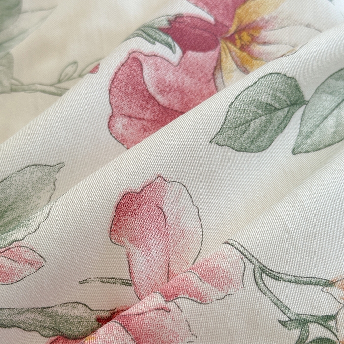 91家纺网 家纺一手货源 找家纺 沐棉家居 2025新款全棉印花四件套 春风慕颜