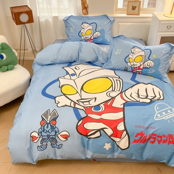 91家纺网 家纺一手货源 找家纺 蘭菲家纺 2025新款奥特曼全棉四件套 飞天