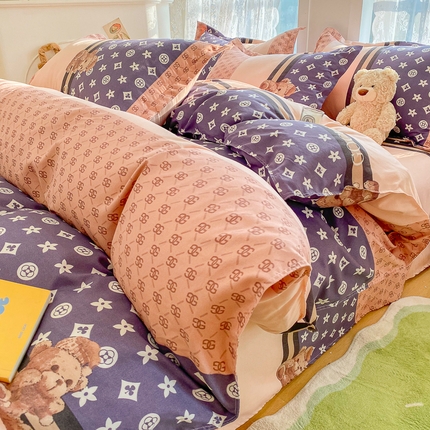 91家纺网 家纺一手货源 找家纺 （总）简冠家纺 2025新款印花植物羊绒磨毛四件套